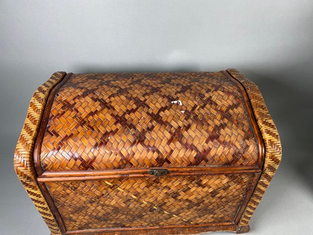 Image for Antique Victorian Piano Stool, Vintage Wicker Storage Chest, Wooden Motorcycle & More