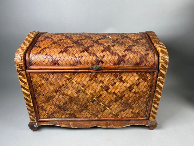 Image for Antique Victorian Piano Stool, Vintage Wicker Storage Chest, Wooden Motorcycle & More
