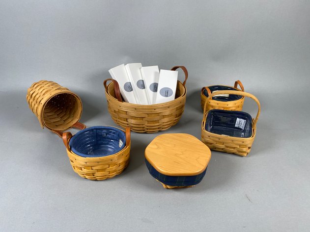 Image for Collection of Longaberger Baskets Including Darning Baskets, Gatehouse Basket & More