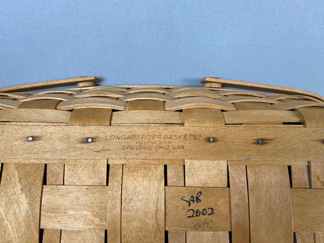 Image for Collection of Longaberger Baskets Including Large Serving Basket, Recipe Basket, Tissue Basket & Bread Basket