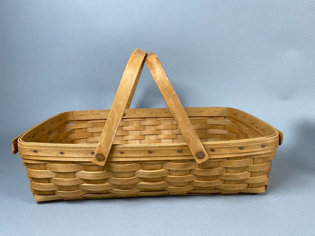 Image for Collection of Longaberger Baskets Including Large Serving Basket, Recipe Basket, Tissue Basket & Bread Basket