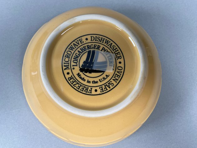 Image for Longaberger Woven Traditions Pottery Including Dinner Plate, Cereal Bowl, Salt Crock & Candle Coaster/Crock Lid