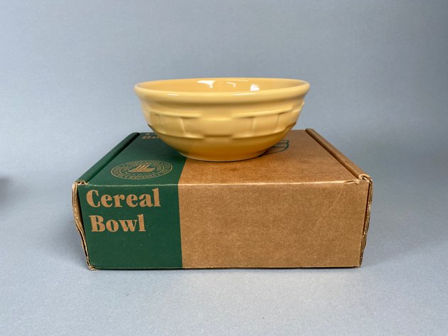 Image for Longaberger Woven Traditions Pottery Including Dinner Plate, Cereal Bowl, Salt Crock & Candle Coaster/Crock Lid
