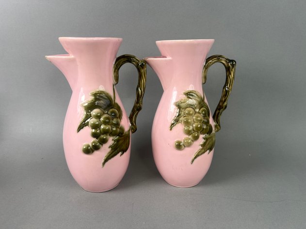 Image for Collection of Vintage Hull Pottery Tokay & Tuscany Pink & White Grape Pottery