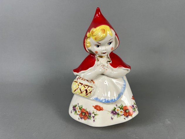 Image for Collection of Vintage Figural Pottery Including Hull Little Red Riding Hood Cookie Jar, Planters & Novelty Pieces
