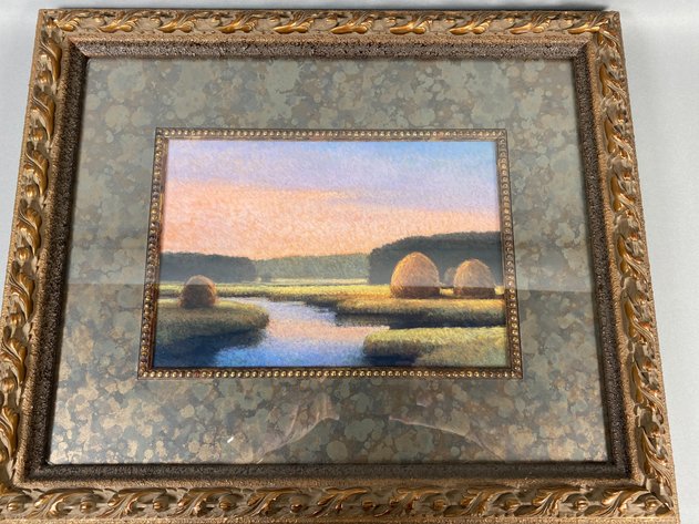 Image for Framed Pastoral Landscape Print in Ornate Frame