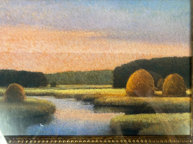 Image for Framed Pastoral Landscape Print in Ornate Frame