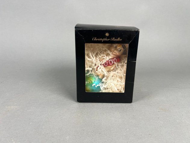 Image for Vintage Atlantic Mold Ceramic Christmas Tree & Christopher Radko Ornament