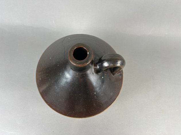 Image for Vintage Stoneware Two-Tone Whiskey Jug with Handle