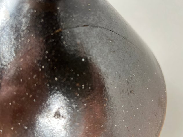 Image for Vintage Stoneware Two-Tone Whiskey Jug with Handle