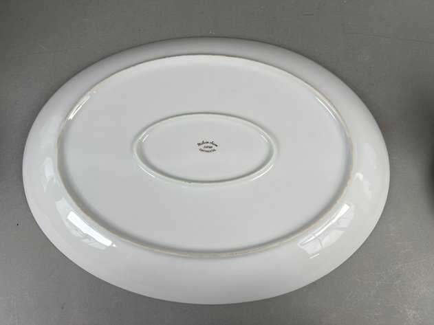 Image for Collection of Vintage Mikasa Continental Gold-Rimmed China Plates & Serving Platters
