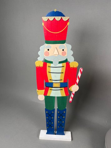 Image for Collection of Christmas D\uFFFdcor & Tableware Including Williams Sonoma Nutcracker Bowl, Pottery Barn Kids Santa Set, Franciscan 