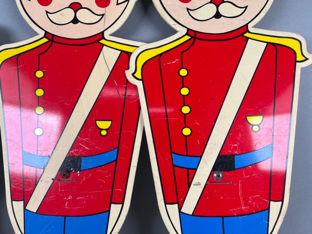 Image for Set of (4) Vintage Christmas Toy Soldier Yard Stakes
