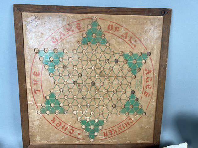 Image for Collection of Vintage & Antique Games Including Checkers Board, Dominoes, The Tick Hip Deep in Evil Board Game & More