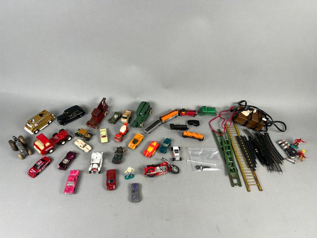 Image for Collection of Vintage Toy Vehicles & Model Train Accessories Including Tonka, Die-Cast Cars, Locomotives & More