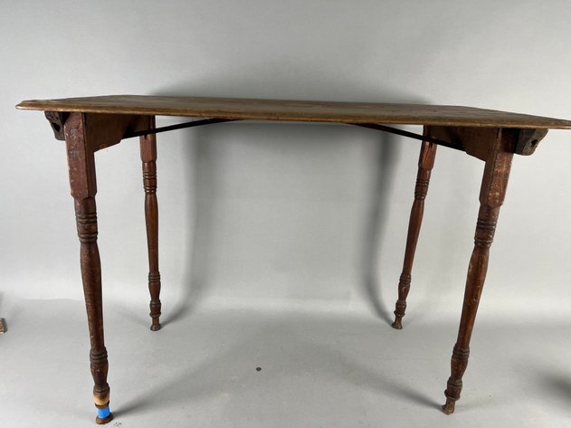 Image for Collection of Vintage Furniture & Home D\uFFFdcor Including Folding Tables, Pair of Green Wall Sconces & Wall-Mount Coat Rack