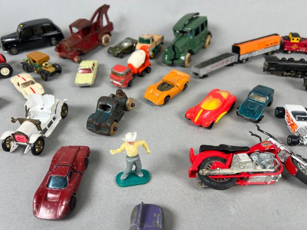 Image for Collection of Vintage Toy Vehicles & Model Train Accessories Including Tonka, Die-Cast Cars, Locomotives & More