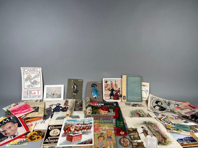 Image for Collection of Antique & Vintage Ephemera Including Paper Dolls, Advertising, Fashion Prints, Greeting Cards, Booklets & More