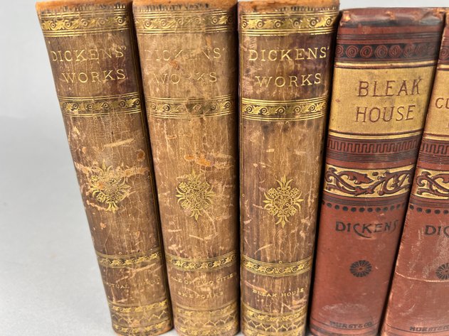 Image for Collection of Antique Charles Dickens Works Including Bleak House, Oliver Twist, Great Expectations, A Tale of Two Cities & More