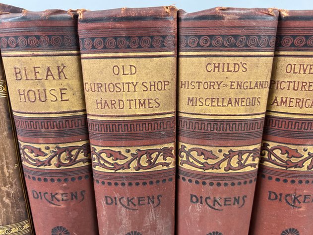 Image for Collection of Antique Charles Dickens Works Including Bleak House, Oliver Twist, Great Expectations, A Tale of Two Cities & More