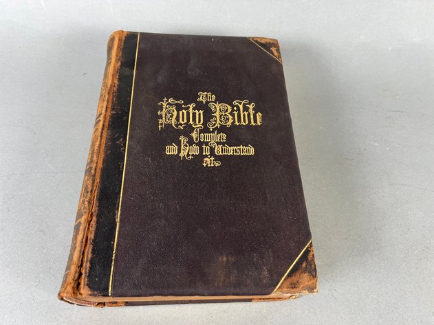 Image for Collection of Antique Bibles & Religious Books Including 1883 