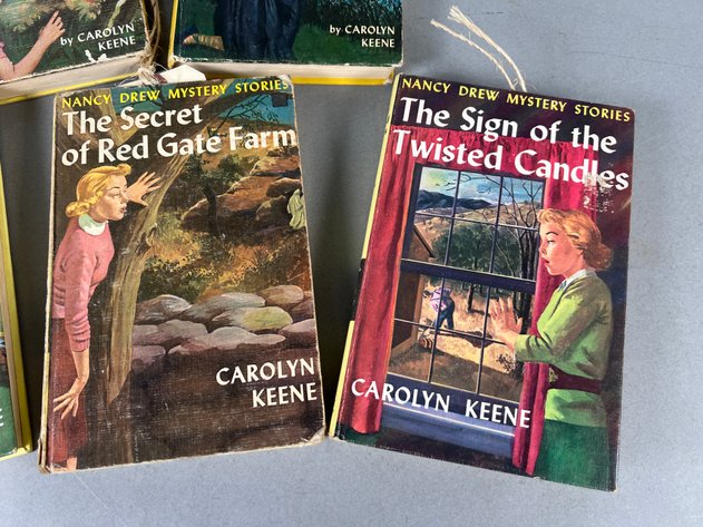 Image for Set of (5) Vintage Nancy Drew Mystery Stories by Carolyn Keene, Books No. 3, 6, 9, 10 & 35