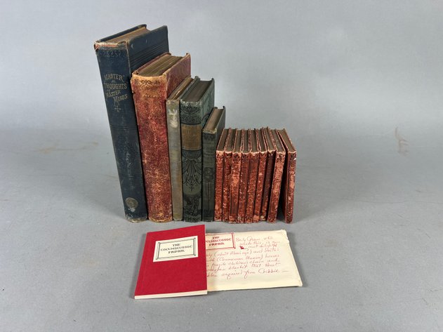 Image for Collection of Antique & Vintage Poetry, Literature & Children's Books Including Gift-Leaves, Master Thoughts & More