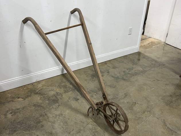 Image for Antique Planet Jr. Single-Wheel Garden Cultivator with Wooden Handles