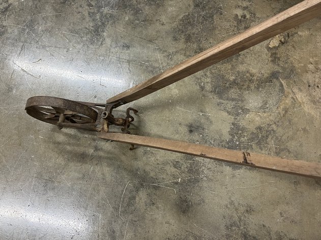 Image for Antique Planet Jr. Single-Wheel Garden Cultivator with Wooden Handles