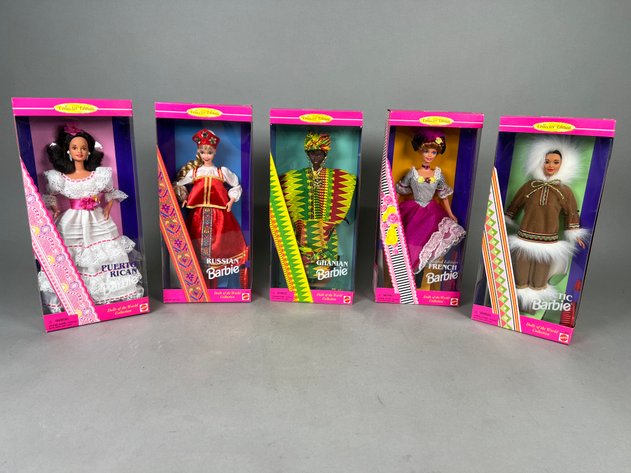 Image for (5) Barbie Dolls of the World Collection Dolls in Original Boxes