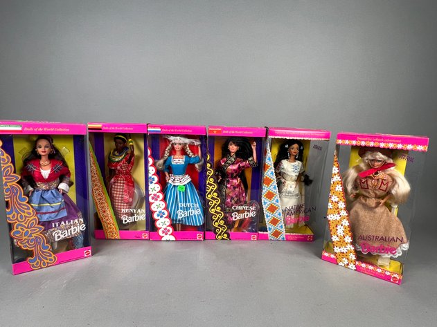Image for (6) Barbie Dolls of the World Collection Dolls in Original Boxes
