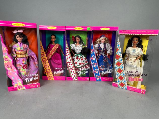 Image for (5) Barbie Dolls of the World Collection Dolls in Original Boxes