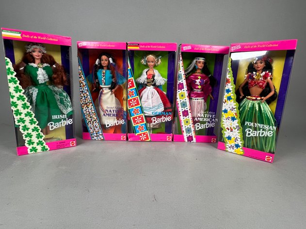 Image for (5) Barbie Dolls of the World Collection Dolls in Original Boxes