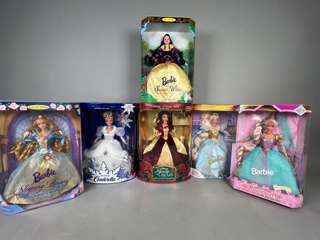 Image for (6) Barbie as Disney Princess Dolls in Original Boxes