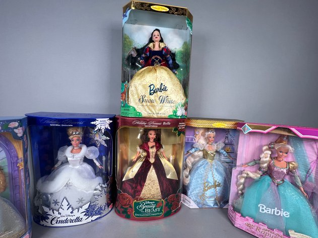 Image for (6) Barbie as Disney Princess Dolls in Original Boxes