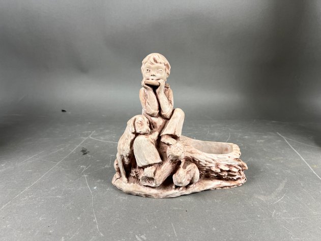 Image for Collection of (3) Decorative Figurative Sculptures Including Austin Sculpture Bust & Genuine Georgia Marble Figurine