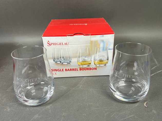 Image for (14) Spiegelau Single Barrel Bourbon Glasses Including (11) Engraved 