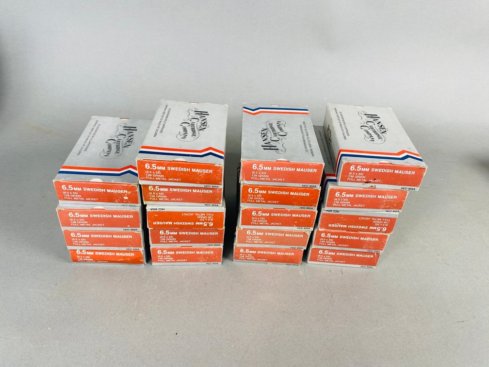 350 +/- Hansen 6.5 Swedish Mauser 139 Gr FMJ Rnds