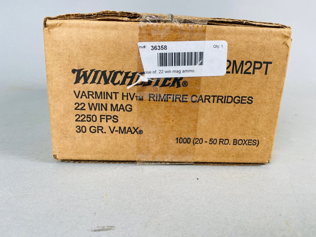 1000+/- 22 Winchester Magnum Rounds 30gr V-Max
