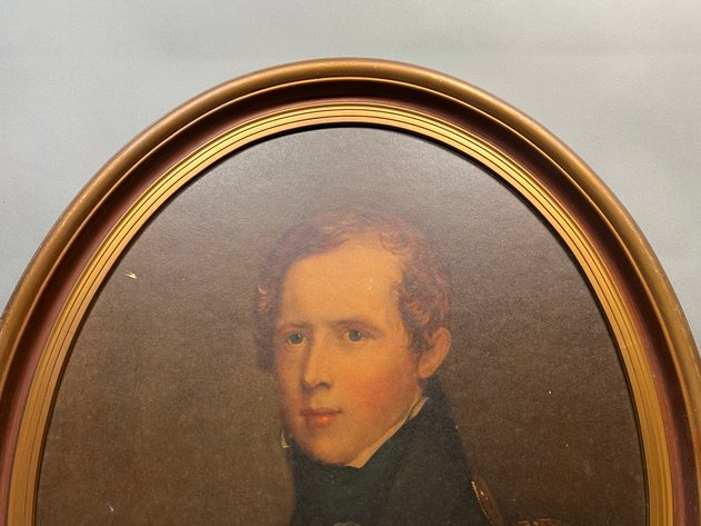 Image for Framed Reproduction Print Portrait of major John Biddle Originally Painted by Thomas Sully