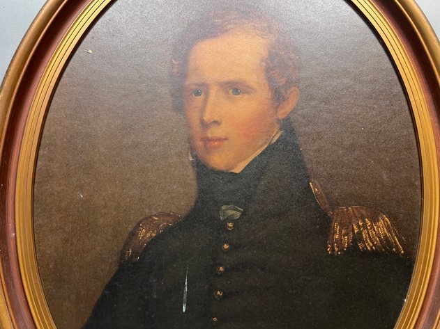 Image for Framed Reproduction Print Portrait of major John Biddle Originally Painted by Thomas Sully