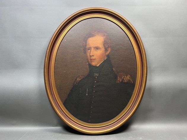 Image for Framed Reproduction Print Portrait of major John Biddle Originally Painted by Thomas Sully