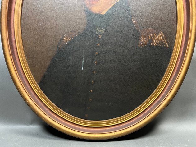 Image for Framed Reproduction Print Portrait of major John Biddle Originally Painted by Thomas Sully