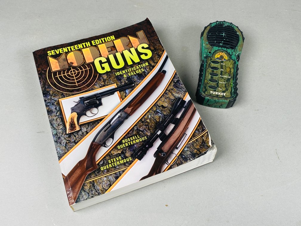 (1) 17th Edition Modern Guns Book & (1) Cass Creek Turkey Call