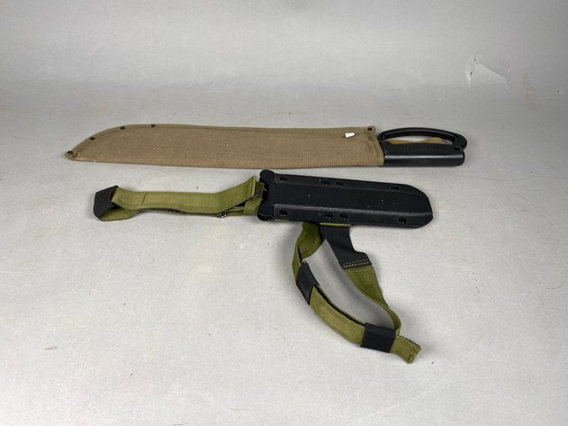 Image for (1) Ontario Knife Machete With Sheath & (1) Extrema Ration Knife Sheath with Leg Strap