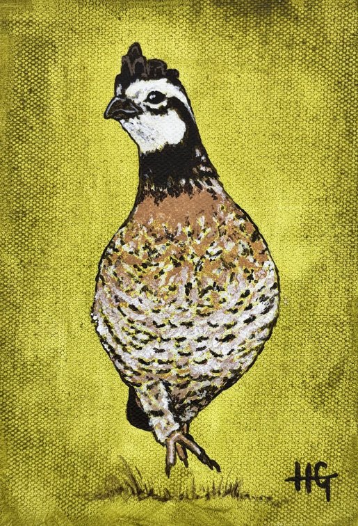 5x7 Quail Painting