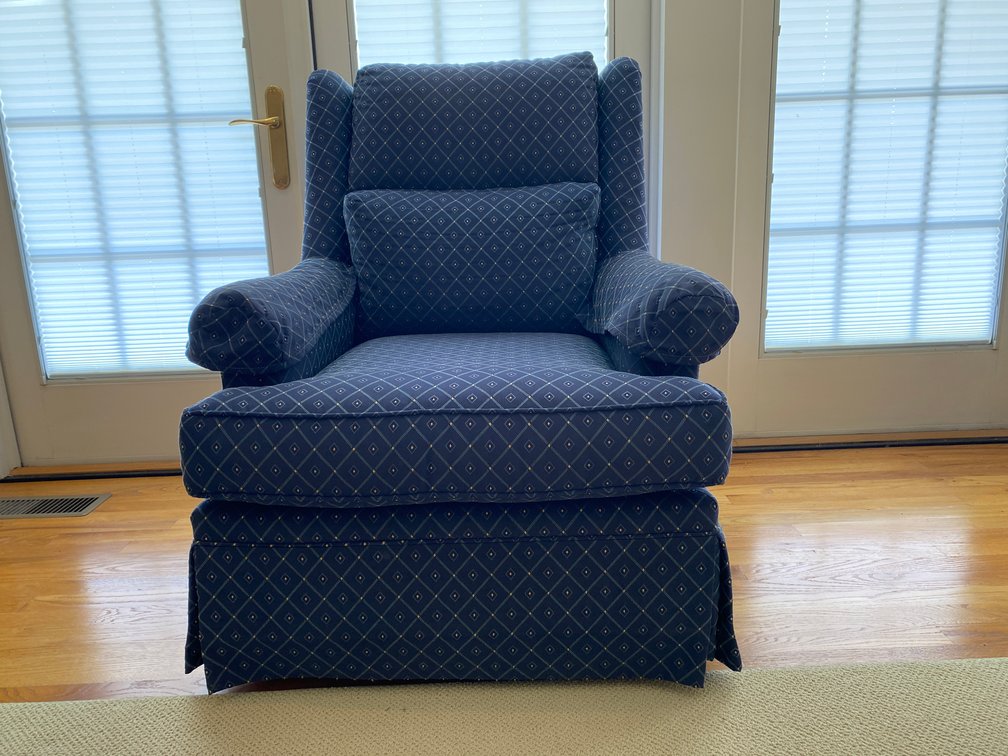 Wing Back Swivel Arm Chair