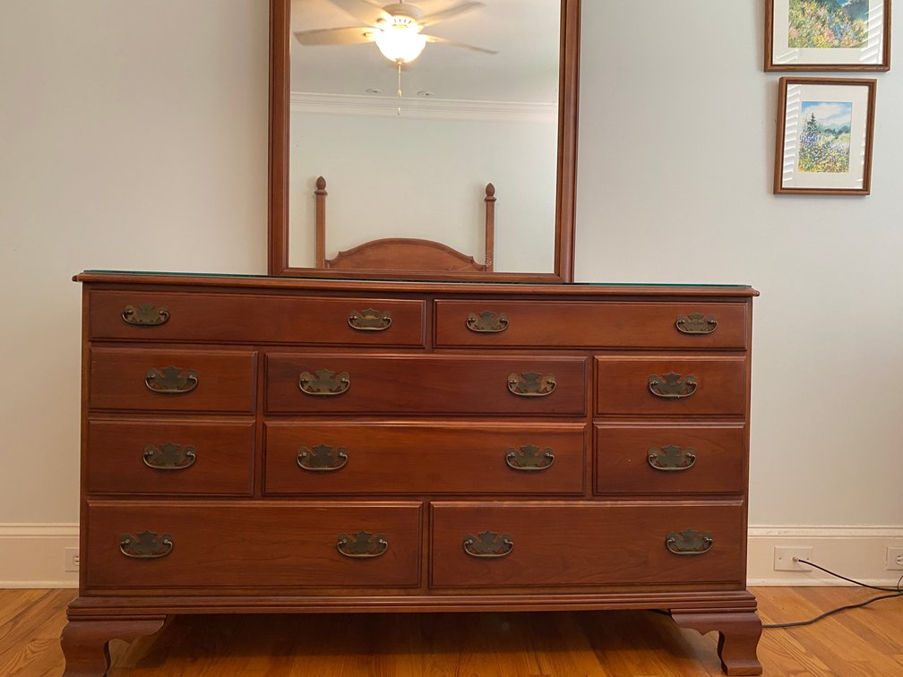 Vintage Statton Furniture Chest Of Drawers With Detachable Mirror (Matches Lot 153)