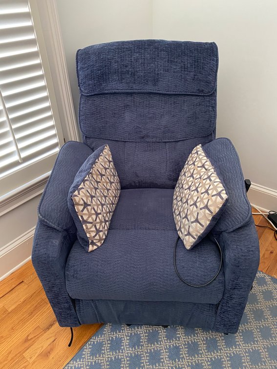 Upholstered Electric Lift Recliner With Massage Setting