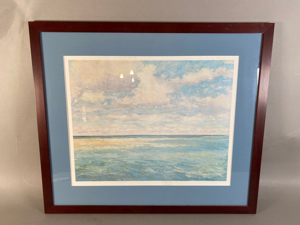 Framed And Matted Original Watercolor Seascape Signed By Artist Michele Kennedy